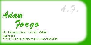adam forgo business card